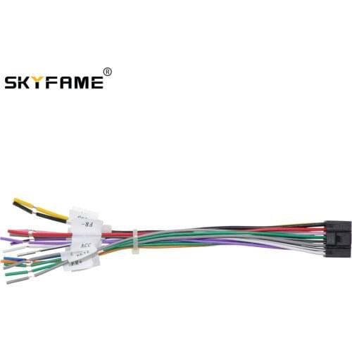 SKYFAME 16Pin Universal Car stereo Wire Harness car DVD and big scrren Android universal power cable Advanced version