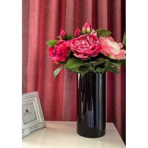 Modern Pasabahce Decorative Black Glass vase vase jarrón ваза vaso مزهرية