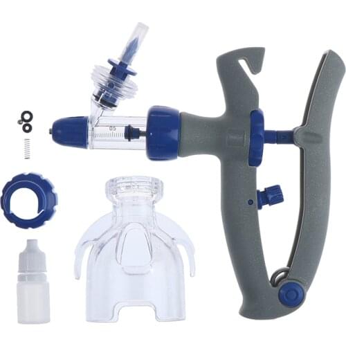 1ml Syringe Veterinary Continuous Injector Vaccine Injection Poultry Adjustable