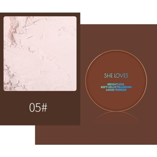 1pc Chocolate Waterproof Oil-Controlling Transparent Setting Loose Powder Concealer Matte Face Smooth Loose Powder TSLM1