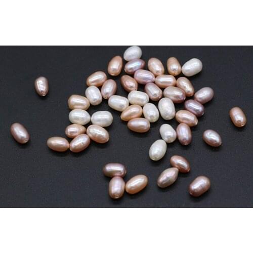 20pcs AA Natural Freshwater Pearl Beads High Quality Rice Shape Loose Pearl Beads for Making Jewelry Necklace Bracelet 5-10mm