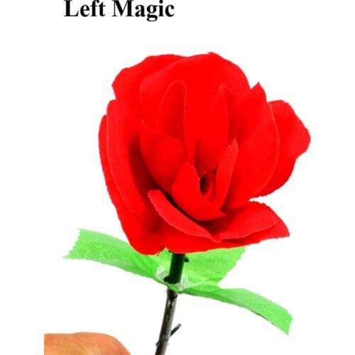 3 Pcs/Lot Romanric Folding Appearing Rose Flower Magic Tricks Professional Street Magician Prop Illusion Satge Close Up Magic