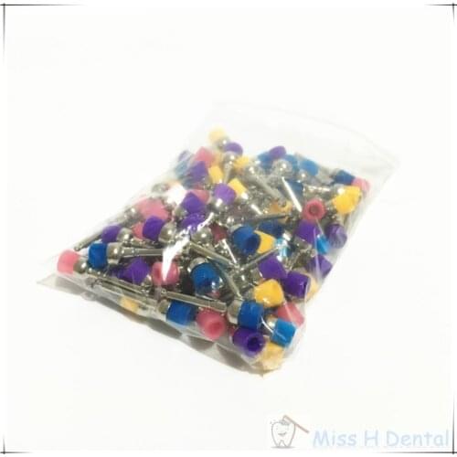 50pcs Brand New Dental Lab Materials Color Nylon Latch Flat Polishing Polisher Prophy Cup Brushes Dentist Products