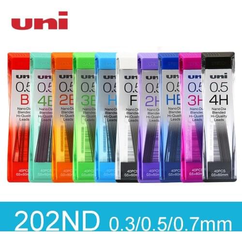 9 tubes/lot (40pcs/tube) Uni 202ND 0.5mm Mechanical pencil refills Drawing special leads 4B 3B 2B B HB H 2H 3H 4H
