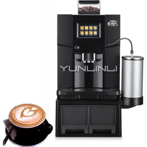 YUNLINLI Automatic Espresso Coffee Machine 19 Bar Commercial Touch Screen Italian Coffee Maker Milk Frother CLT-Q006B