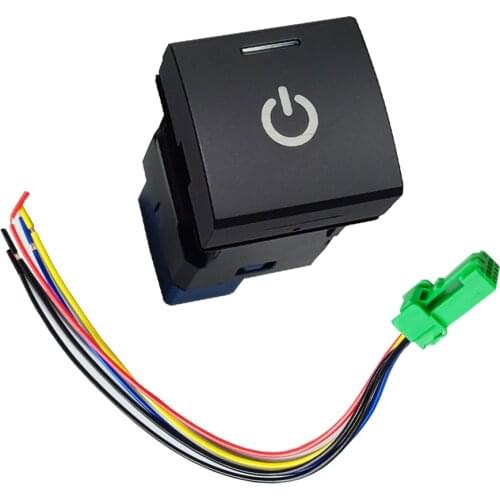 Power On Off Switch Button with Connecting Wire For Toyota Camry 2018 For Avalon Rav4 2019 2020