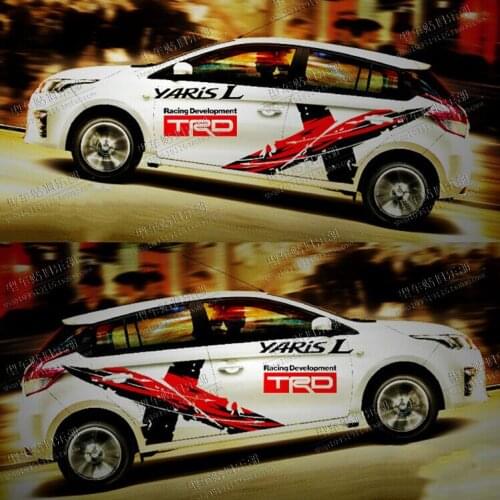 Car stickers FOR Toyota YARiS L Car body exterior decoration racing decals YARiS personalized custom stickers