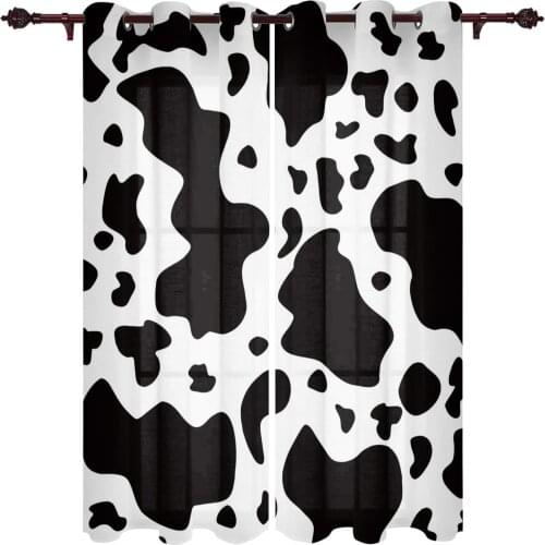 Modern Curtains Graffiti Irregular Cow Spots Seamless Stitching Design Valances Living Room Bedroom Adult Essential Curtain