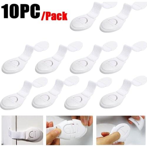 Safety Lock Drawer Door Cabinet Cupboard Toilet Safety Locks Baby Child Safety Care Plastic Locks Straps Infant Baby Protection