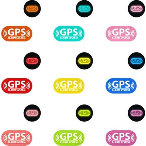 16*8cm GPS Alarm System Car Reflective Sticker for Car Auto Bumper Decor Decal Night Driving Safety Warning Stickers and Decal