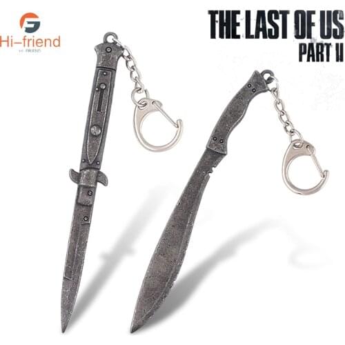 Game The Last of Us: Part II Sword Shape Keychain Nepal Army Knife Men and Women Cosplay Keychain Collection Memorial Toy