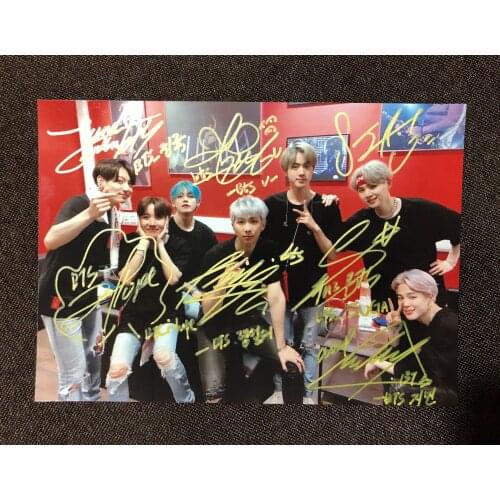 MAP OF THE SOUL V SUGA JIN JIMIN Jung Kook RM J-HOPE Autographed Photo 5*7 K-POP GIFTS COLLECTION 082021