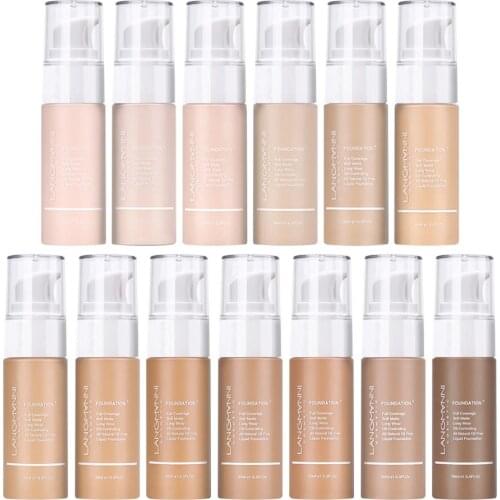 30ml Matte Oil-Control Concealer Cover Cream Liquid Makeup Foundation Brightening Long Wear Liquid Foundation Facial Base Cream