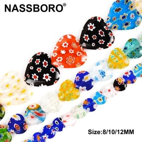 Fashion Mix Flower Lampwork Beads Glazed Glass Beads for Jewelry Making Loose Spacer Bead DIY Craft Bracelet Necklace Wholesale