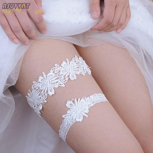 Fashion Wedding Garter Lace Leg Ring White Sexy Garters Thigh Ring Bridal Leg Garter Gift For Wife Women Girl Bride Decoration