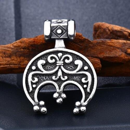 Men Amulet Viking Slavic God Symbol pendant Warding Veles Bear Paw necklace with lucky knot chain jewelry