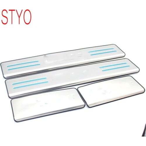 STYO Stainless Steel Side Door Sill Pedals Scuff Plate Guards Sills Trim Welcome Pedal Protector For Cruze 2017 2018