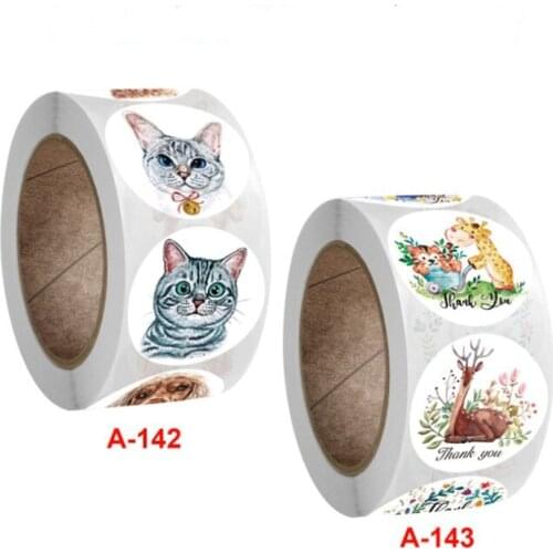500pcs 2.5cm Cute Animals Cat Dog reward stickers fun incentive labels children fashion toys stickers