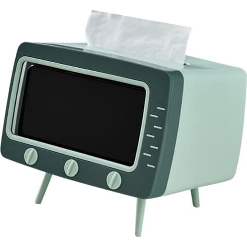 Pumping Box Multifunction Table TV Tissue Box With Phone Rack Home Bathroom Kitchen Hotel Car Ornament Storage Box Plastic Roll