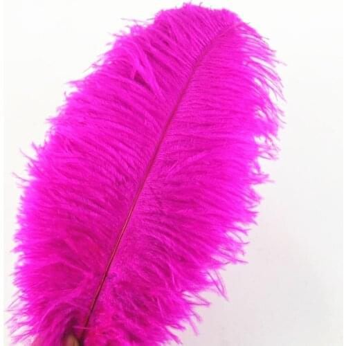 Wholesale Rose Red Ostrich Feathers 15-75CM 6-30Inch DIY Carnival Decor Party Wedding Decorations Natural Ostrich Feather plumes