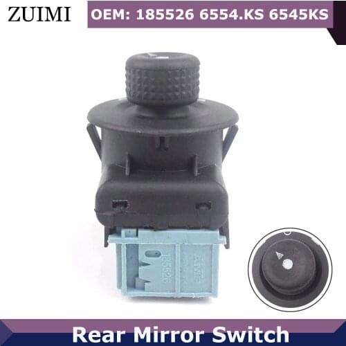 Rear Side Mirror Switch For Citroen C2 C4 Xsara Etc Picasso Berlingo Peugeot 1007 11pin Blue Connector 185526 6554.KS 6545KS