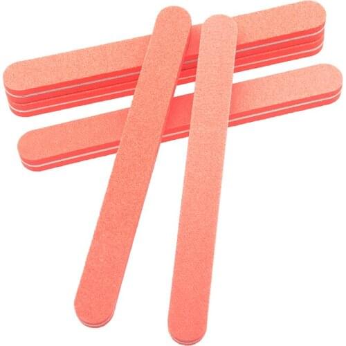 Meisha 5Pcs Nail File Nail Buff Polishing Block Sanding Files For Manicure Sandpaper 100/180 Nail Art Tool Straight Stick HE0029