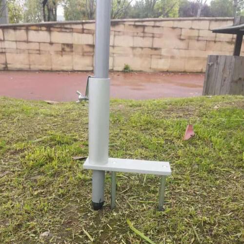 Portable Upgraded Patio Umbrella Clamp Ground Stakes Bench for Balcony