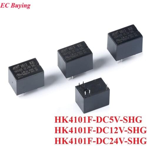 2PCS HK4101F-DC5V-SHG HK4101F-DC12V-SHG HK4101F-DC24V-SHG DC 5V 12V 24V Signal Relay 5pin Converter
