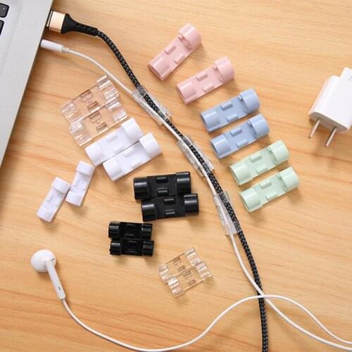 Self Adhesive Network Data Cable Holder Fixing Clip Desktop Data Line Finishing for Home Office Cable Holder