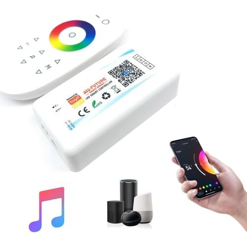 Tuya RF Touch Remote WIFI Led Controller RGB CCT DIM RGBW Strip Alexa Voice Control Music Sync Lighting