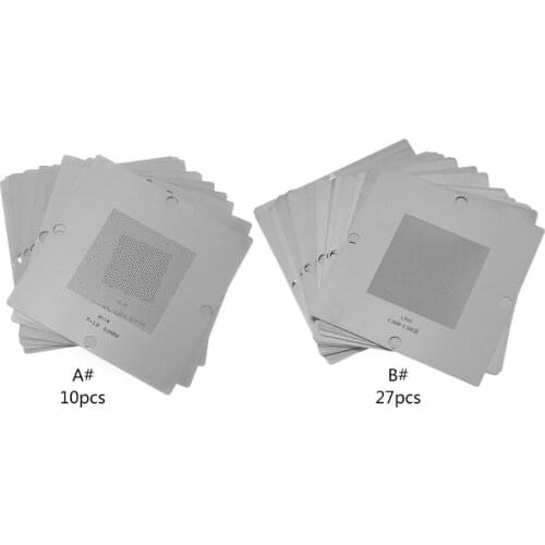 Universal Stencils 10/27Pcs/set 90x90mm Universal BGA Reballing Stencil Steel Stencils Template