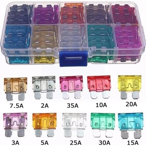 Insert Fuse Amp with Box Clip Assortment Auto Blade Set Standard Car Assorted Truck Fuses Blade Fuse Automotive Type Boat S9J9