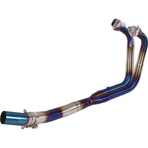 Slip On Motorcycle Exhaust Head Connect Tube Stainless Steel Exhaust System For Kawasaki Ninja400 250 2017-2021