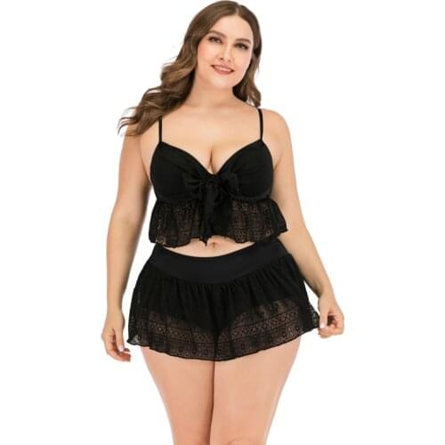 Bikini 2021 Plus Size Womens Bathing Suits Summer Swimwear Female 5XL Separate High Waist Swimsuit Female Swim Dress Biquinis