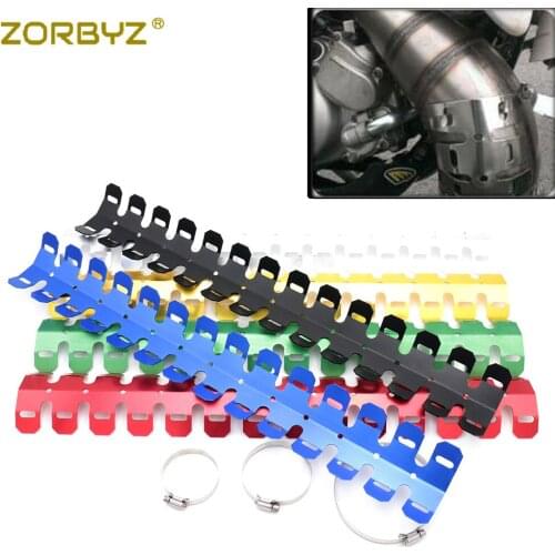 ZORBYZ 1 Set 60cm Universal Aluminum Exhaust Muffler Pipe Heat Shield Cover Heel Guard Dirt Bike Motorcycle