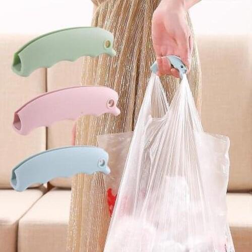 1/2 Pcs Shopping Bag Lifting Holder Handle Grip Easy Carrying Tool Non-slip Grooves Surface Carrier Lanyard Hooks