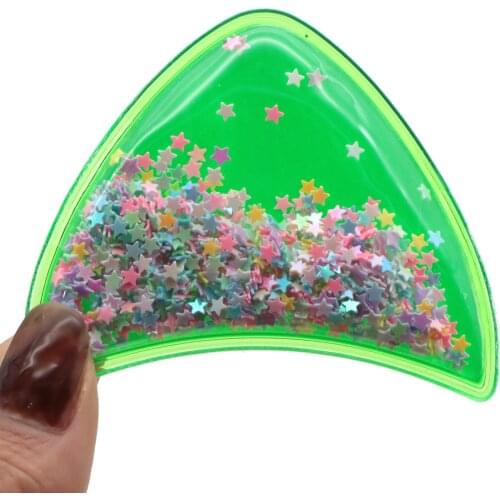 10pcs Cute Cats Ears Shape Transparent Sequin Shaker For Girls Head Band Bow-knot Quicksand Shaker DIY Decoration Crafts