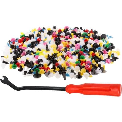 500Pcs Car Body Push Pin Rivet Trim Panel Fastener Clip Moulding Assortment with Fastener Removal Tool