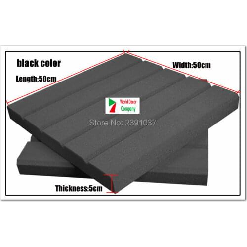 Brand New Black color 16pcs 50*50*5cm acoustic Foam studio Soundproof foam acoustic absorbers sound Foam special for Wall