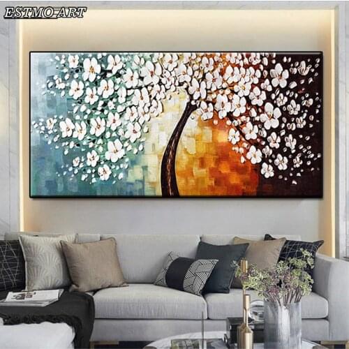 Canvas Paintings Abstract Money Trees on The Wall Posters and Prints Modern Home Wall Decorative Canvas Pictures for Living Room
