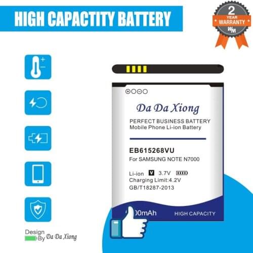 Da Da Xiong 5100mAh EB615268VU Battery for Samsung Note 1 N7000 I9220 I9228 I889 I717 T879 high quality phone battery