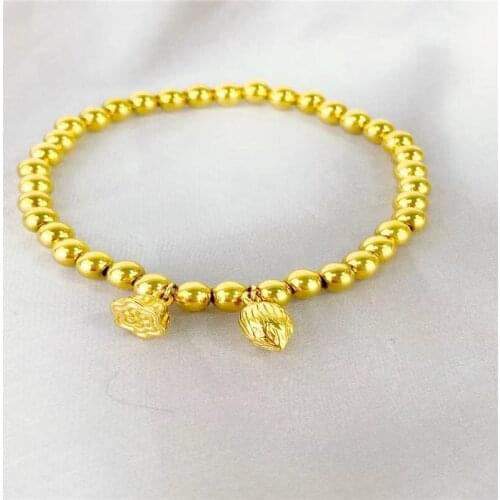 Chinese style inherits stainless steel bracelets, womens small beads, lucky transfer bracelets, couples' simple bracelets