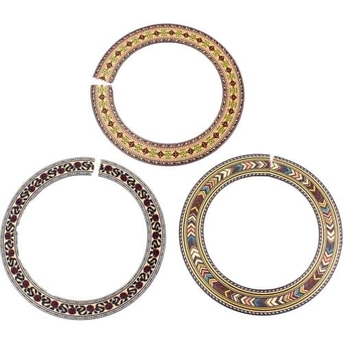 3 Pieces Maple Rosette Decoration with Pick for Classical Guitar