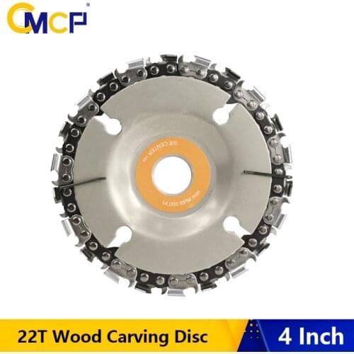 CMCP Wood Carving Disc 16mm 4" Angle Grinder Wheels for Grinders Carbide Cutting Shaping Woodworking Disc Carving Tool