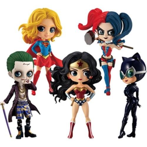 2020 New Q posket Wonder Woman Harley Quinn Joker Superhero PVC Action Figure Anime Figurines Collectible Dolls Kids Toys