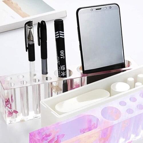 Molds for Pen Holder Silicone Container Molds Phone Holder Crystal handmade DIY Pen Container