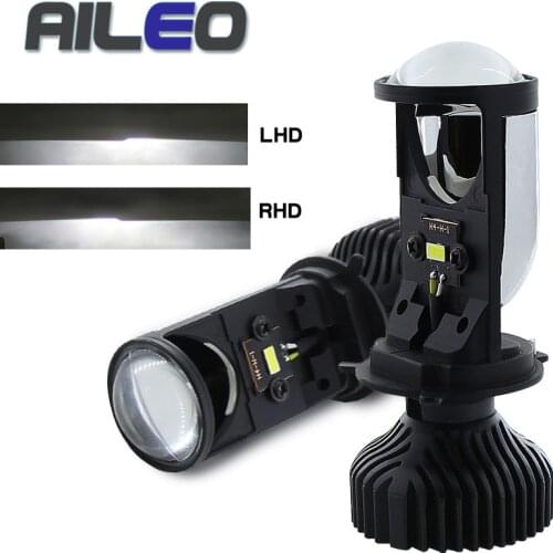 H4 9003 LED RHD/LHD Mini Bi-LED Projector Headlight Lens 90W 6500K LED H4 Headlamp Retrofit Car Styling High Low Lights 12v 24v