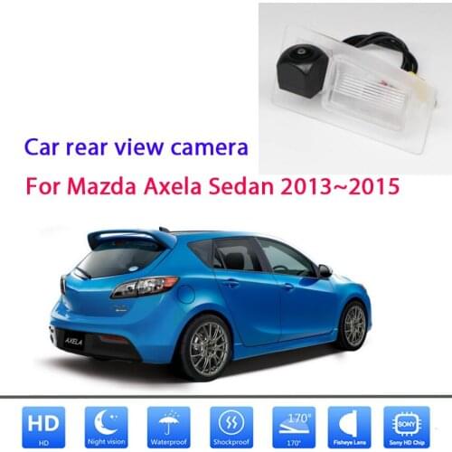 Fisheye lens starlight night vision car rear view camera For Mazda Axela Sedan 2013 2014 2015 Waterproof high quality RCA