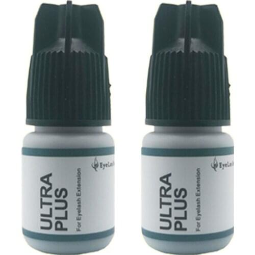 2 Bottles Original Korea ULTRA PLUS GLUE 3ml For Eyelash Extension Adhesive Strong Bond Keep 5-6 Weeks Wholesale Beauty Shop