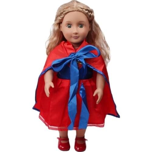 Cartoon Red Cape and Skirt New Born Baby Doll Clothes for 18" 43cm American Girl Reborn BJD Dolls Accessories Suit Outfit